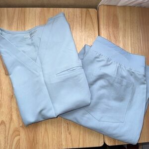 Mandala Women's Light Blue scrub set